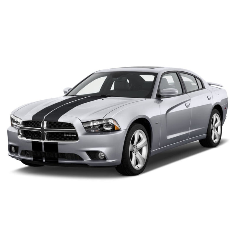 DURAFORCE 10 Inch Dual Vinyl Rally Stripes Racing Stripe Kit for Dodge Charger