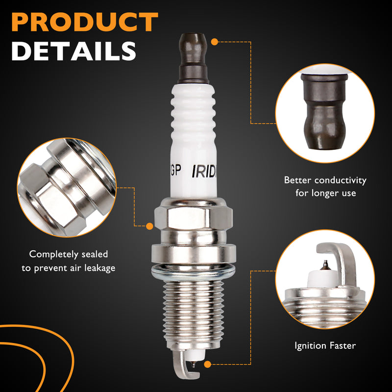 1.8L Ignition Coils and Spark Plugs for Chevy Cruze Sonic Aveo5 09-18 4 Pack
