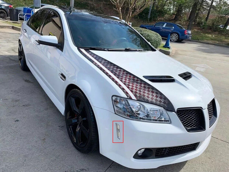 Clear Front Fender Side Markers Lights Housing for Pontiac G8 GT GXP 2008 2009