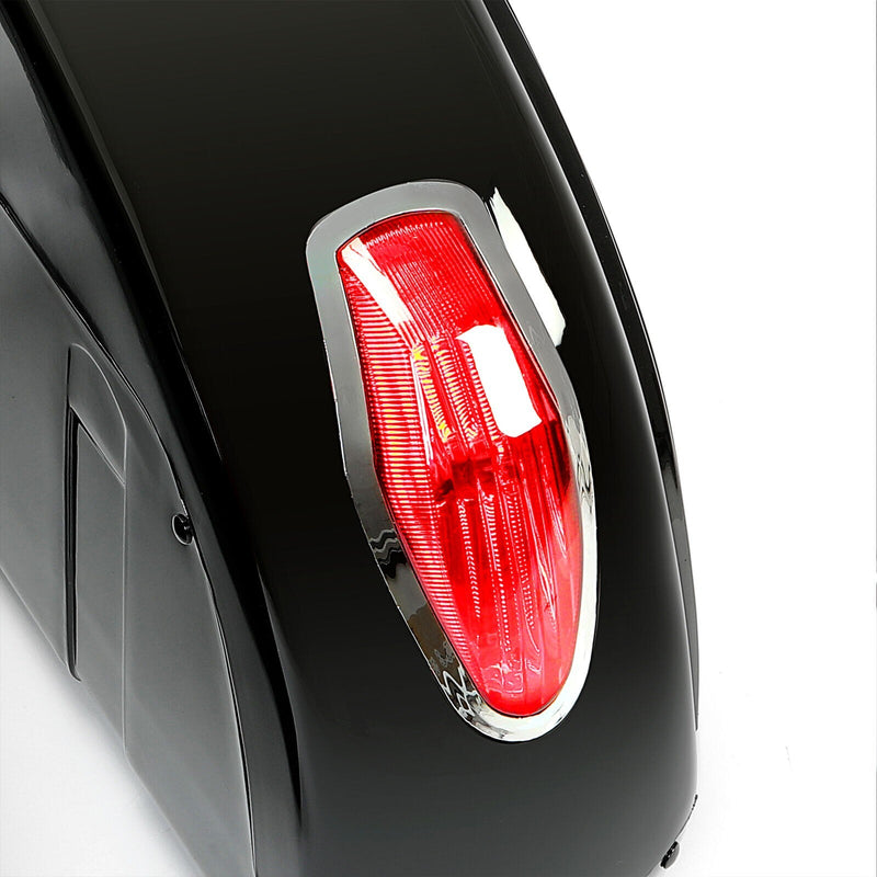 Universal Motorcycle Hard Saddlebag Luggage Bags with Light for Honda Harley Yamaha