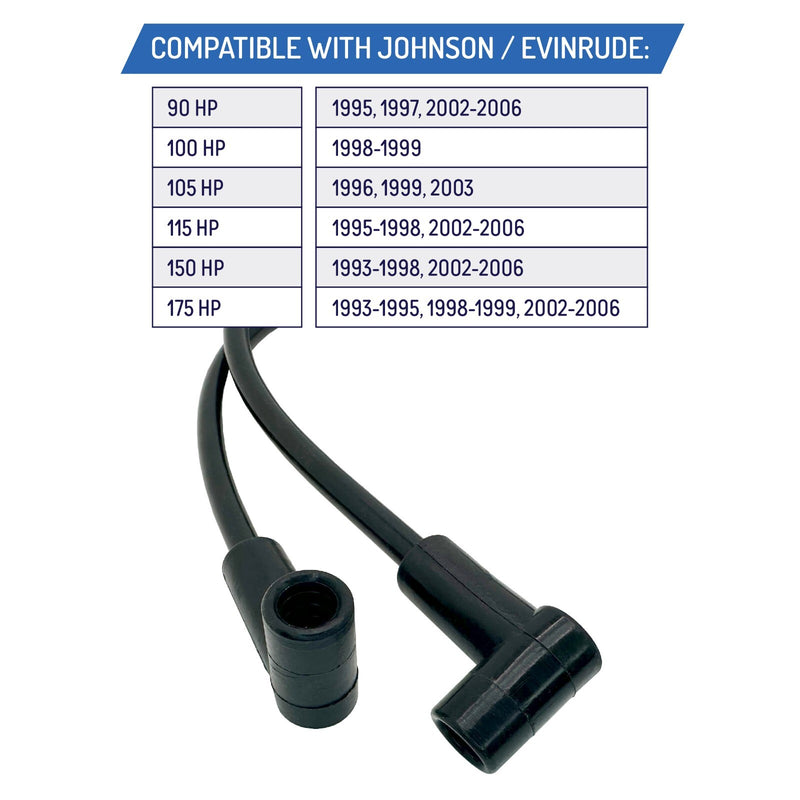 5005805 584919 Spark Plug Ignition Wires for Johnson Evinrude 90 175HP 60 Deg V4
