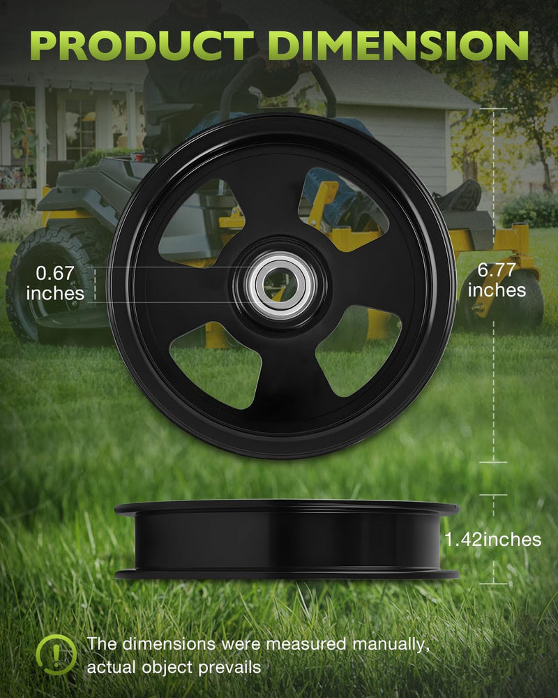 602821 Deck Flat Idler Pulley for Hustler ATZ Super Z X ONE Lawn Mower Black