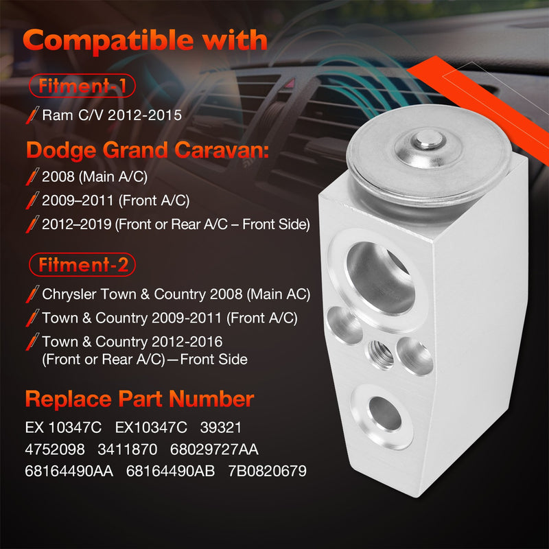 AC Expansion Valve Kit for Dodge Grand Caravan Chrysler Town & Country 2008 2019