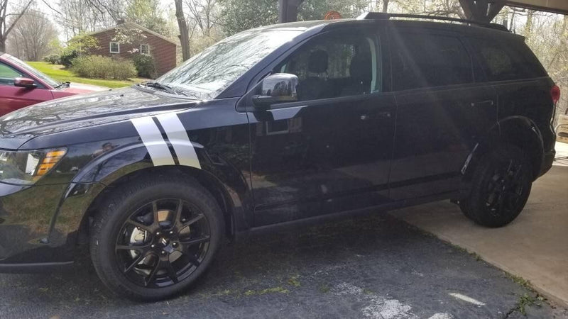 4 Inch Dual Fender Stripe Hash Mark Stripe Decal Graphic Kit for Dodge Durango