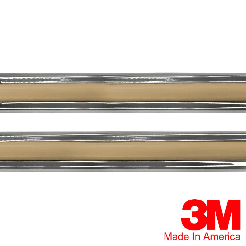 Vintage Style 5/8 Inch Buckskin Chrome Side Body Trim Molding