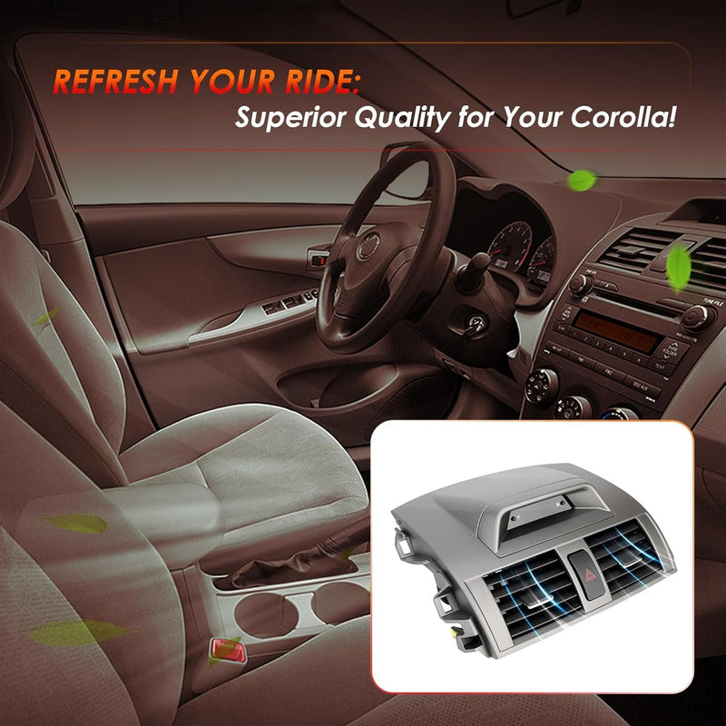 Center Dash AC Air Vent Trim Panel Emergency Switch For Toyota Corolla 09-13