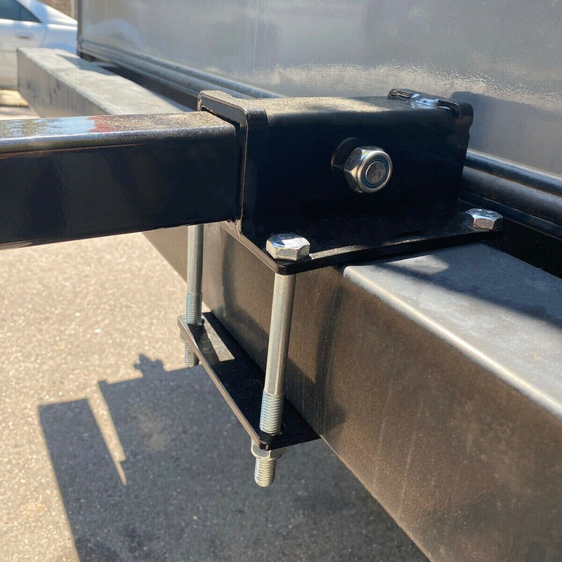 4in Square RV Bumper Receiver Adapter 2in Hitch Mount Rack Cargo Carrier Tube 2
