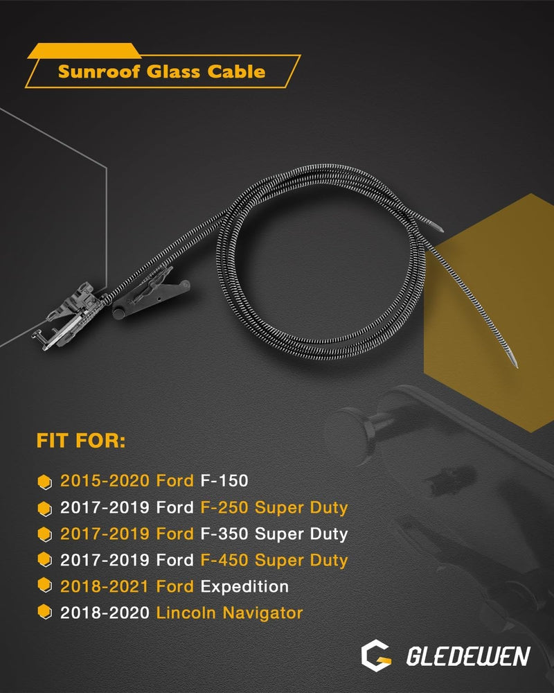 FL3Z16502C22 Crew Cab Sunroof Glass Cable For Ford F 150 F 250 F 350 2015 2020
