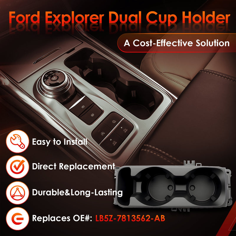 LB5Z 7813562 AB Center Dual Cup Holder For Ford Explorer 2020 2025