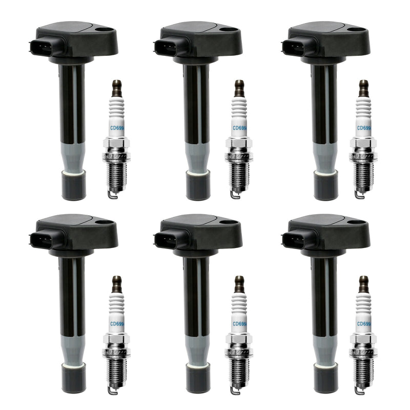 UF242 Ignition Coil Iridium Spark Plug Pack For 1999 07 Honda Odyssey Acura 6x