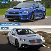 DURAFORCE Front Bumper Grille Grill Black with Red Trim for 2022-2023 for Subaru WRX Sport