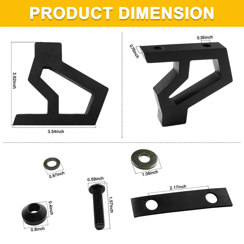 Hi Lift Jack Mounting Bracket Hood Hinge Kit for Jeep Wrangler JK 2007 2018