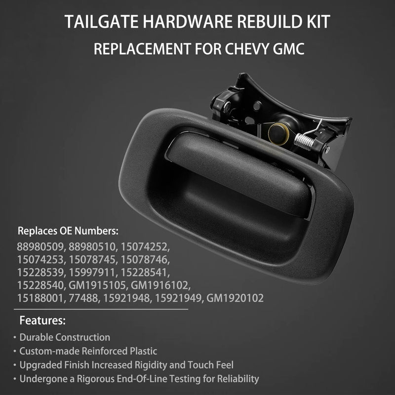 15997911 Tailgate Rebuild Kit Handle Bezel Latch for Chevy Silverado GMC Sierra