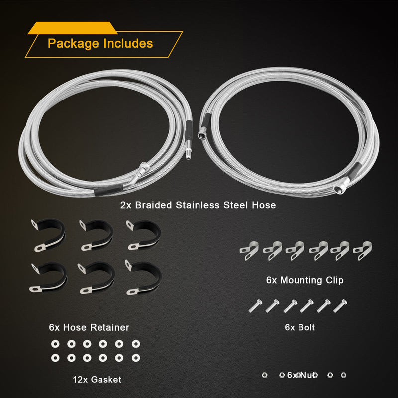 QFF0015SS Fuel Gas Line Kit Complete Repair Lines For Chevy 05 10 Cobalt HHR G5