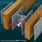 DURAFORCE Floating Dock Hinge Connector Pin 3-1-4 x 3-4 Inch Heavy Duty Galvanized Steel