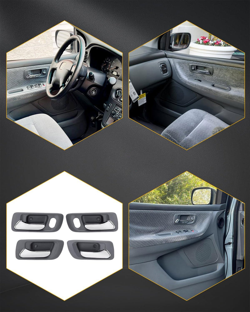 Exterior Interior Door Handles Kit Front Rear Side For Honda Accord 98 02 8Pcs