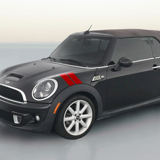 DURAFORCE 4 Dual Fender Stripe Hash Mark Decal Graphic Kit for Mini Cooper