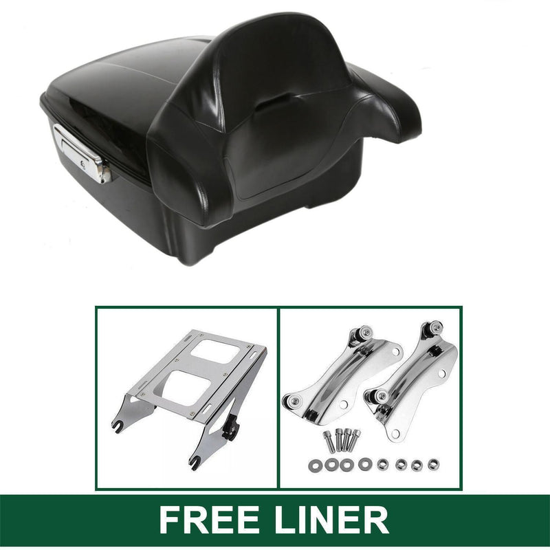 DURAFORCE King Motorcycle Trunk Mount Rack Docking For Harley 14-24 Street Glide Road King