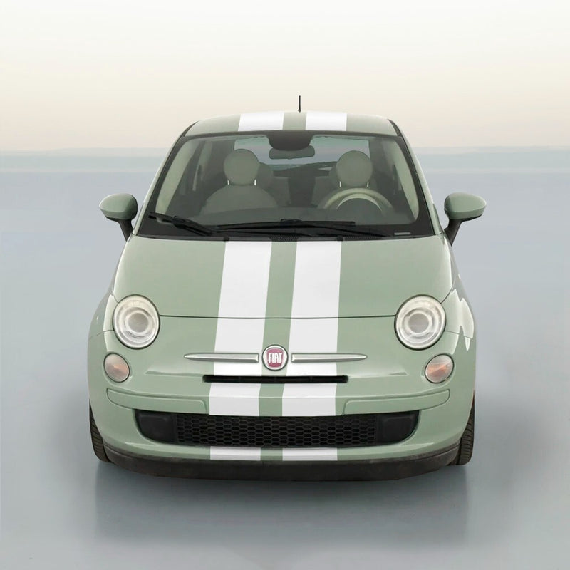 6 Inch Vinyl Rally Stripes Racing Stripe Kit Hood Trunk Roof Decal for Fiat 500