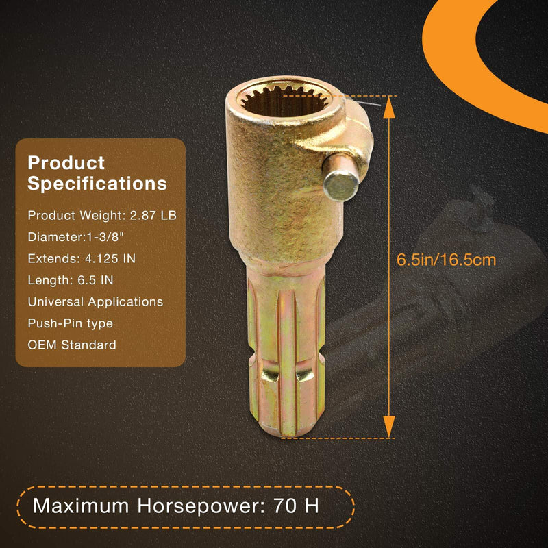 PTO Extender Adaptor Female 21 Male 6 1 3 8 Spline for 70HP Engine