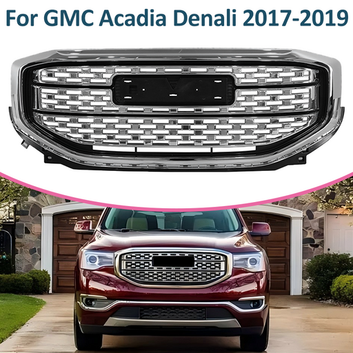 DURAFORCE For GMC Acadia Denali 2017 2018 2019 84378394 Front Upper Grille Assembly Chrome
