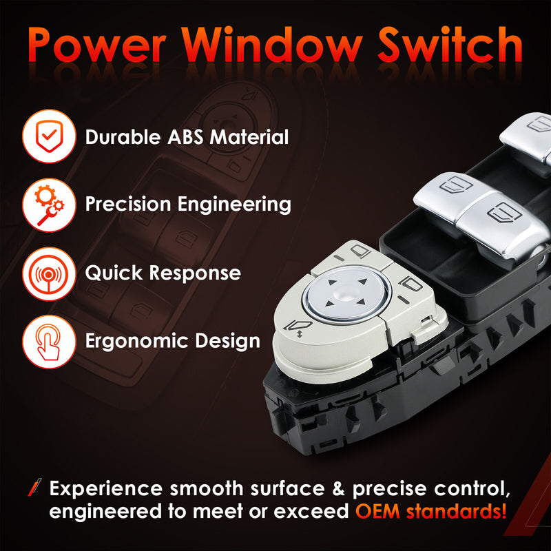 Master Power Window Switch Driver and Passenger for Mercedes Benz C300 C350E C43