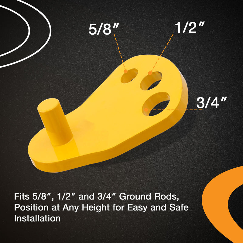 Universal Ground Rod Driver Iron for 5/8 1/2 3/4 Inch Rods All Kinds Soil