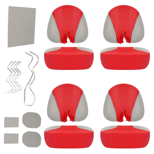 DURAFORCE Red Gray Full Set Seat Covers for Sea-Doo Speedster 150 2007-2011
