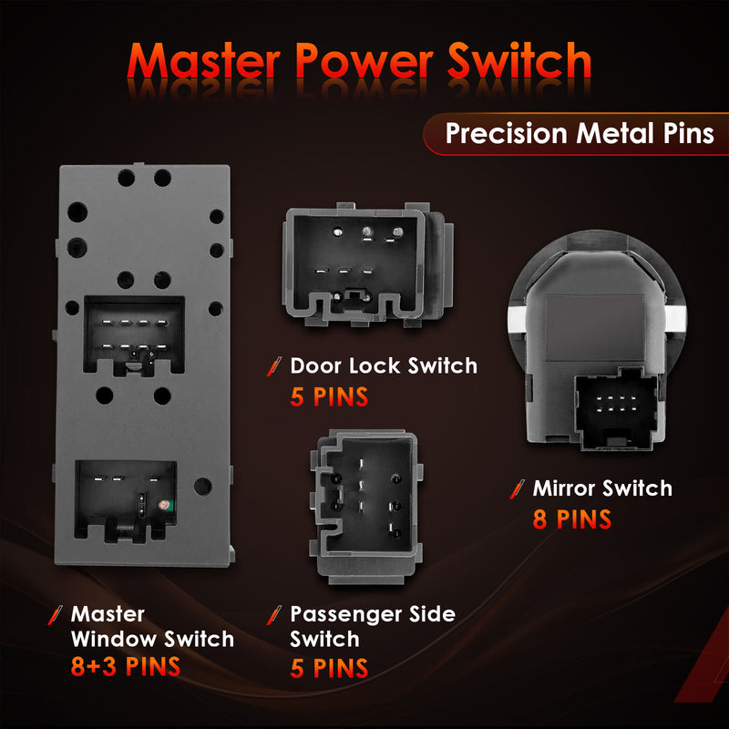 Master Power Window Mirror Door Lock Switch for Ford F150 Lincoln Mark LT 04 08