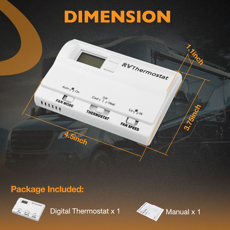 83303862 White RV Digital Thermostat for Coleman Mach Air Conditioners 8330 336