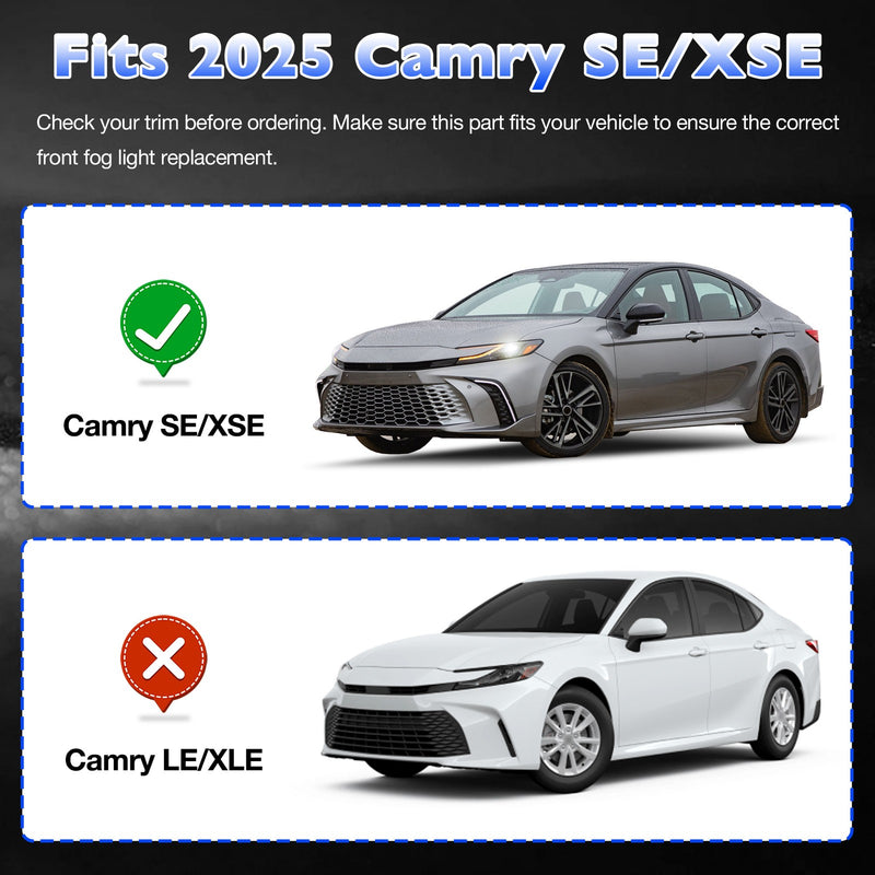 LED Daytime Running Light Fog Lamp Turn Signal For 2025 Toyota Camry SE XSE