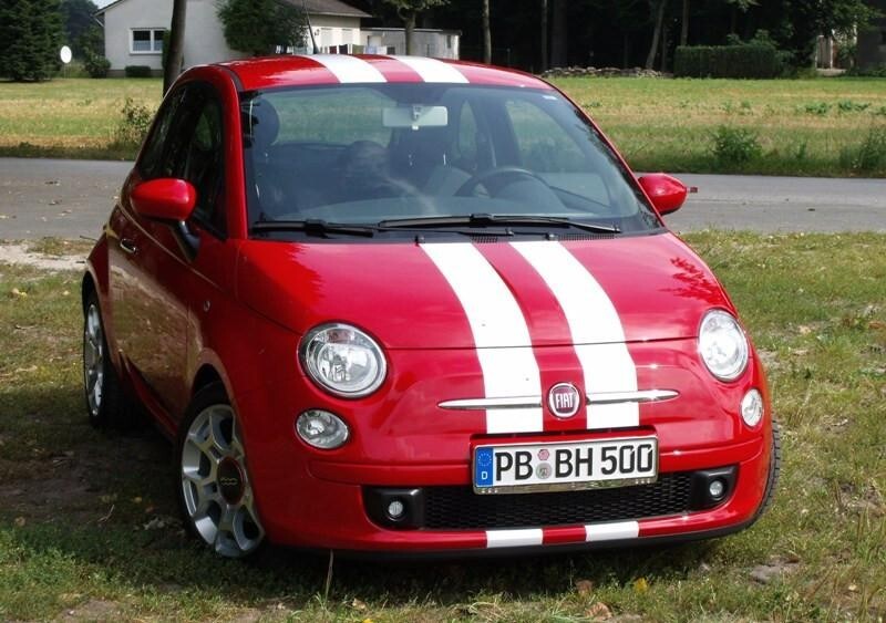 6 Inch Vinyl Rally Stripes Racing Stripe Kit Hood Trunk Roof Decal for Fiat 500