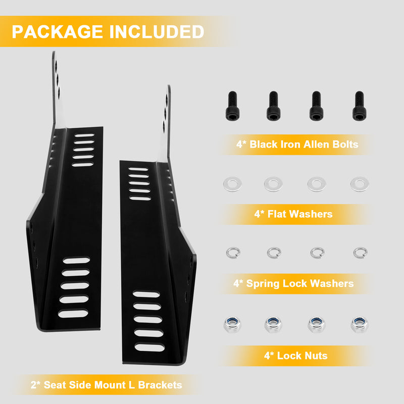 Universal Racing Side Mount Brackets for Recaro Bride OMP Bucket Seat 2x