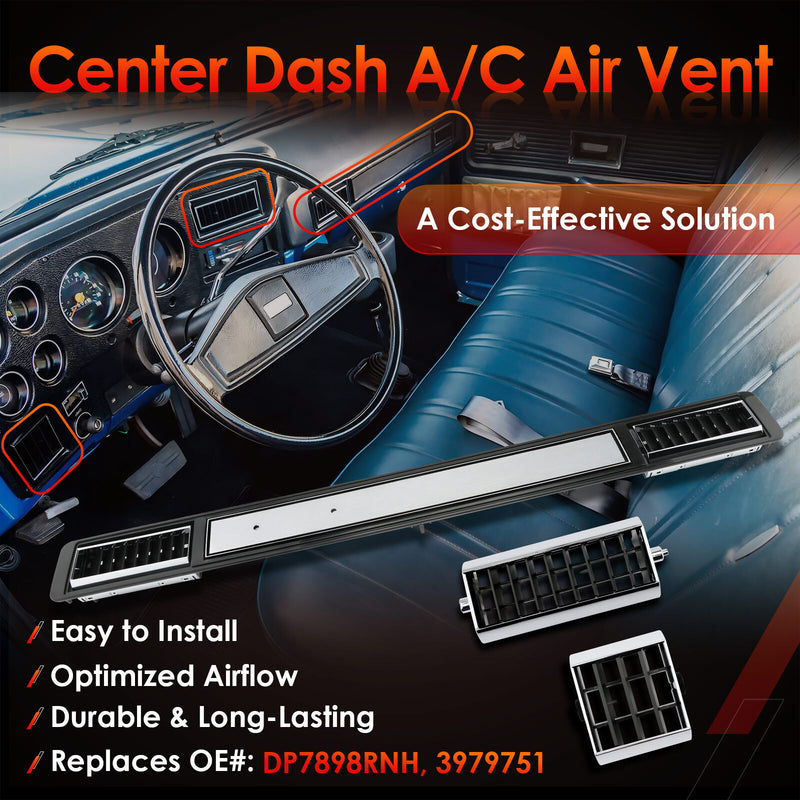 DP2560 Center Dash AC Air Vent Trim Plate For Chevy GMC Truck 1973-1980 3979751