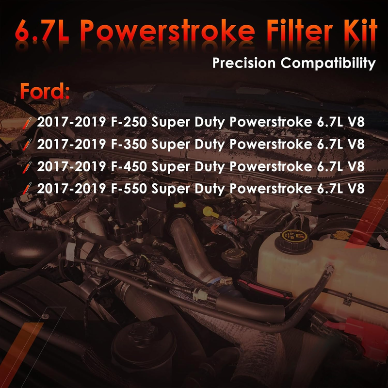 FD4624 6.7L Diesel Fuel Filter Kit for Ford F250 F350 Super Duty 17 to 19 FP92