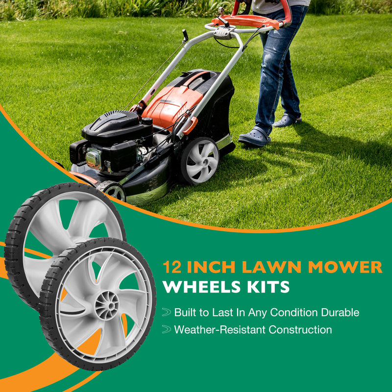 4903240002 12 Inch Rear Mower Wheels For Craftsman Poulan Husqvarna TroyBilt