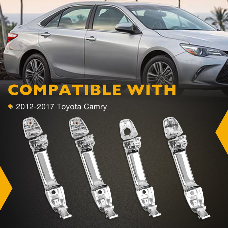Exterior Door Handles Front Rear LH RH for Toyota 2012 2017 Camry Chrome 4 Piece