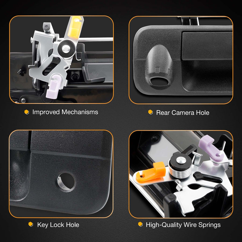 Tailgate Handle Latch Camera Hole Lock Cylinder Key for Toyota Tundra 07 13