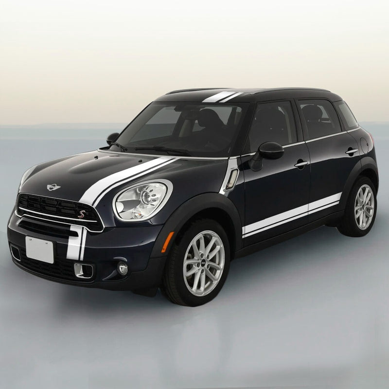 Vinyl Hood Trunk and Rocker Rally Stripes Racing Kit for Mini Cooper