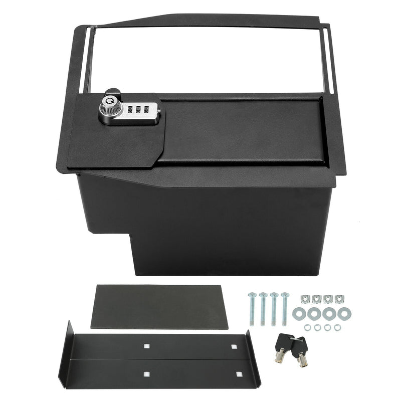 Floor Center Console Lock Safe Storage for 15 20 F150 Raptors 17 22 F250 F350