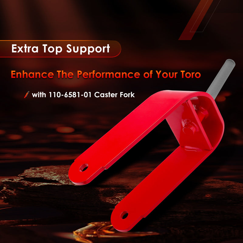 110-6581-01 Caster Fork for Toro TimeCutter 74330 74325 Zero Turn Mower Red