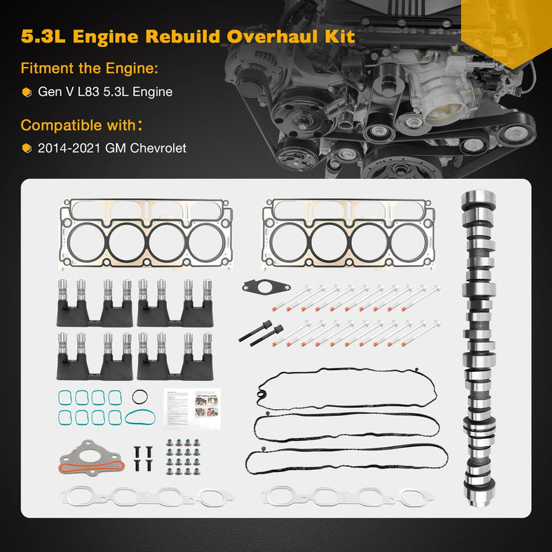 Non A FM Camshaft Lifter Rebuild Kit for Chevy GMC Gen V L83 5.3L 2014 to 2021