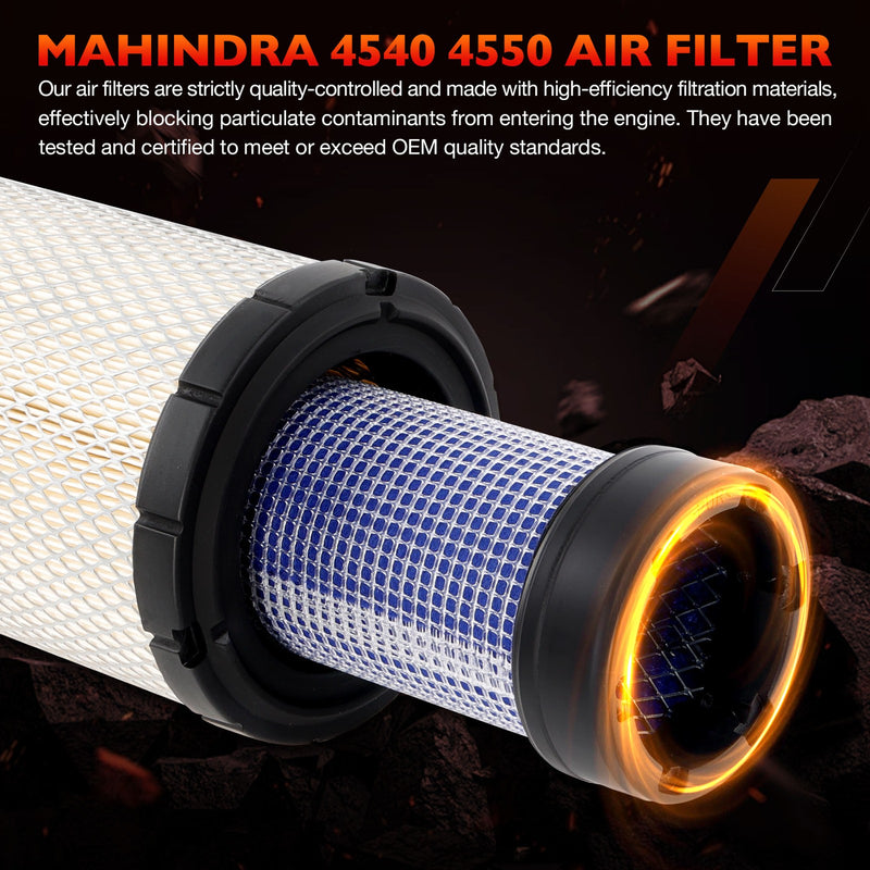 006000455F1 006000456F1 Air Oil Fuel Filter Kit For Mahindra 4540 4550 6 Piece