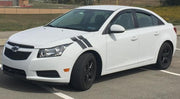 DURAFORCE 3 Inch Dual Fender Stripe Hash Mark Decal Graphic Kit For Chevy Cruze