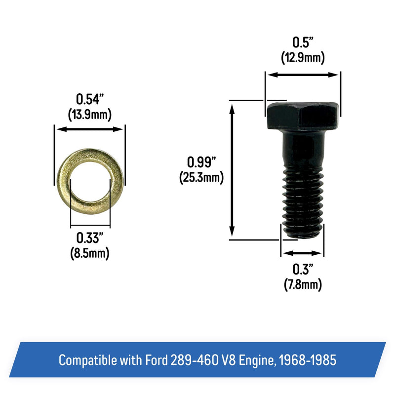 1502201 Pressure Plate Bolt Kit for Ford 289 460 V8 Engine 1968 to 1985 6 Pack