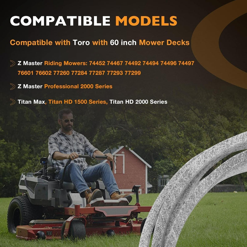 135-1873 Deck Belt for Toro 60in Cut Titan HD 1500 2000 Max Z 189x5/8in