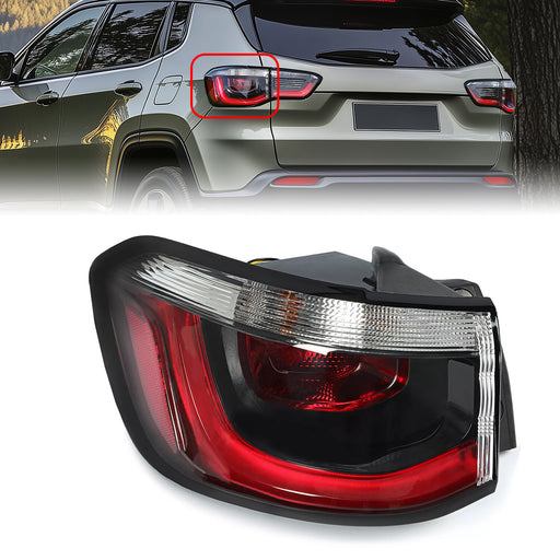 DURAFORCE Left Driver Side Rear Tail Light Lamp for Jeep Compass 2017-2020 Brake Light