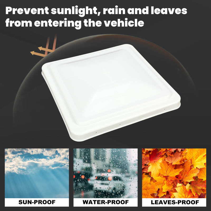 14x14 Roof Vent Cover for RV Replacement White Camper Vent Cover