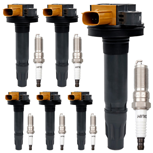 DURAFORCE DG549 Ignition Coil and Spark Plugs for Ford F150 Explorer 2015 2023 3.5L 6 Pack