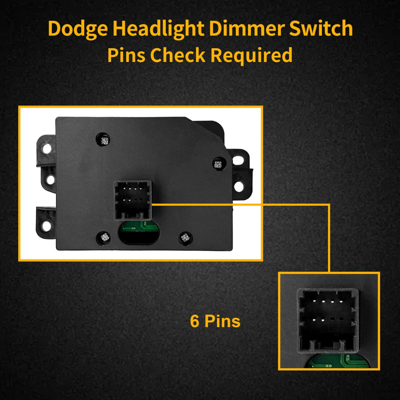 Headlight Cargo Lamp Dimmer Switch without Foglamp for Ram 1500 2500 3500